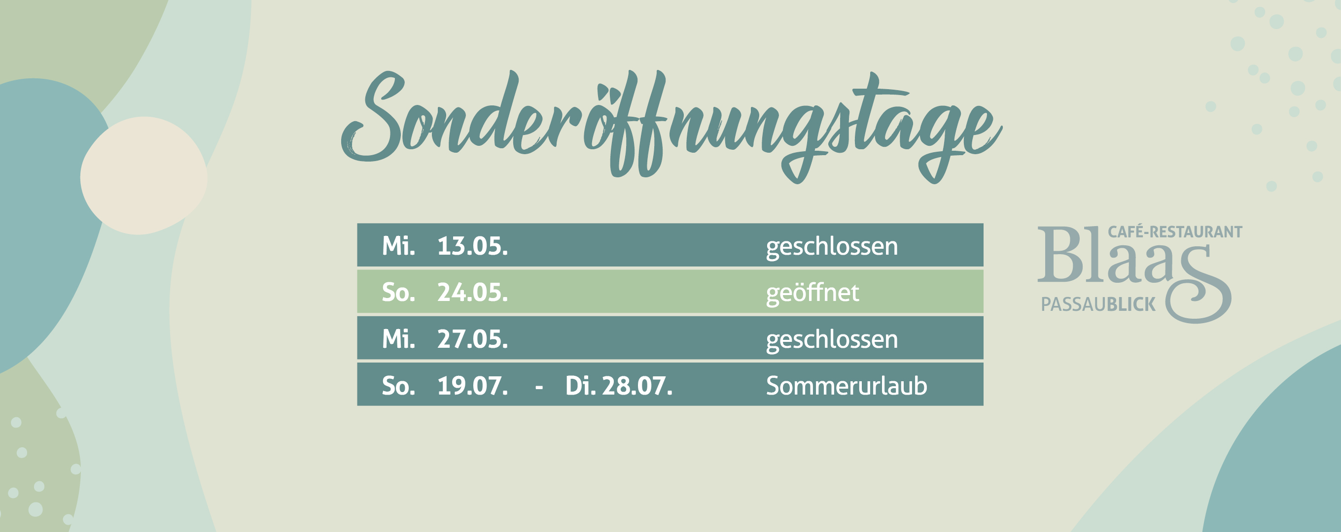 Sonderöffnungstage 2026-05